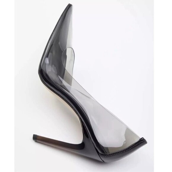 Good American Cinder-F*CKING-RELLA Pump In Light Smoke Size 10 - Picture 10 of 10